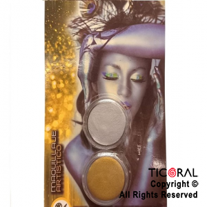 MAQUILLAJE ARTISTICO METALIZADO ORO PLATA (4 GR SET X 2) x 1